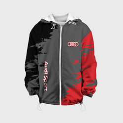 Куртка с капюшоном детская Audi sport grunge, цвет: 3D-белый