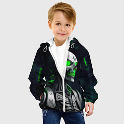Куртка с капюшоном детская Necron, цвет: 3D-белый — фото 2