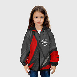 Куртка с капюшоном детская Opel sports racing, цвет: 3D-черный — фото 2
