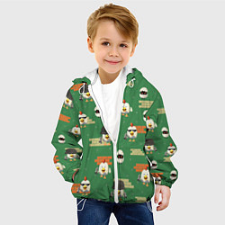 Куртка с капюшоном детская Chicken gun battle, цвет: 3D-белый — фото 2