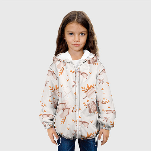Детская куртка Пляжный паттерн / 3D-Белый – фото 3