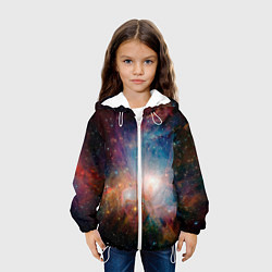 Куртка с капюшоном детская Безграничный космос, цвет: 3D-белый — фото 2