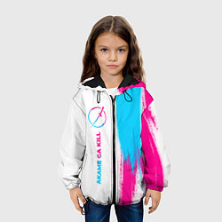 Куртка с капюшоном детская Akame ga Kill neon gradient style: по-вертикали, цвет: 3D-черный — фото 2