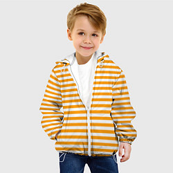 Куртка с капюшоном детская Тельняшка оранжевая МЧС, цвет: 3D-белый — фото 2