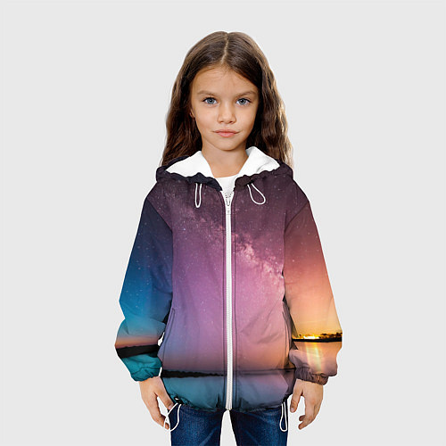Детская куртка Магический космос / 3D-Белый – фото 3