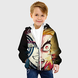 Куртка с капюшоном детская Аказа и Ренгоку - клинок, цвет: 3D-белый — фото 2