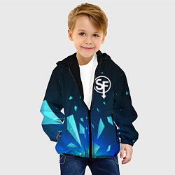 Куртка с капюшоном детская Sally Face взрыв частиц, цвет: 3D-черный — фото 2