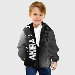 Куртка с капюшоном детская Akira glitch на темном фоне: по-вертикали, цвет: 3D-черный — фото 2