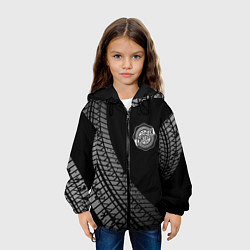 Куртка с капюшоном детская Chrysler tire tracks, цвет: 3D-черный — фото 2