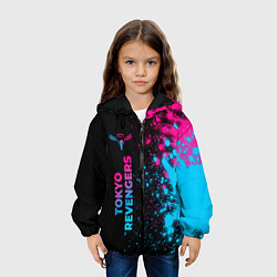 Куртка с капюшоном детская Tokyo Revengers - neon gradient: по-вертикали, цвет: 3D-черный — фото 2