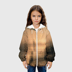 Куртка с капюшоном детская Песочные тени, цвет: 3D-белый — фото 2