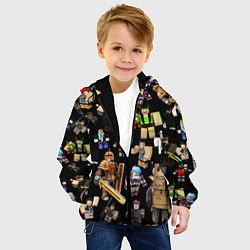 Куртка с капюшоном детская Роблокс и его персонажи, цвет: 3D-черный — фото 2