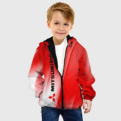 Куртка с капюшоном детская Mitsubishi sign, цвет: 3D-черный — фото 2
