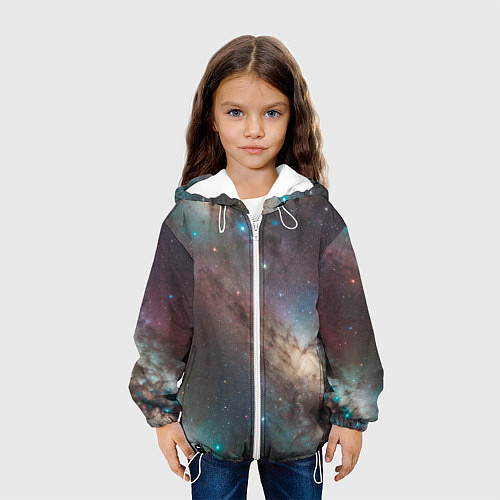 Детская куртка Бескрайняя Вселенная / 3D-Белый – фото 3