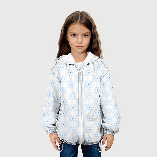 Детская куртка Ясна3 - Небесная структура светлый / 3D-Белый – фото 3