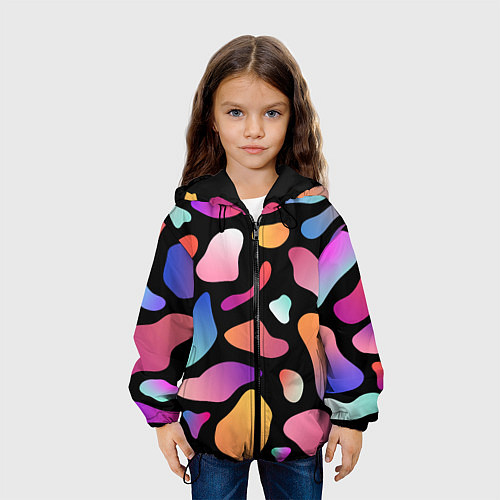 Детская куртка Fashionable colorful pattern / 3D-Черный – фото 3