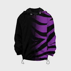 Детская куртка Фиолетовый с черными полосками зебры