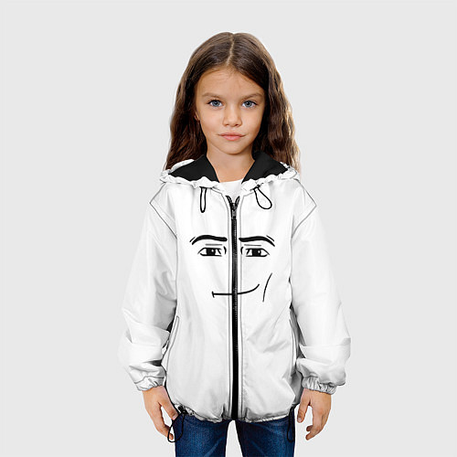 Детская куртка Одежда Man Face Roblox / 3D-Черный – фото 3