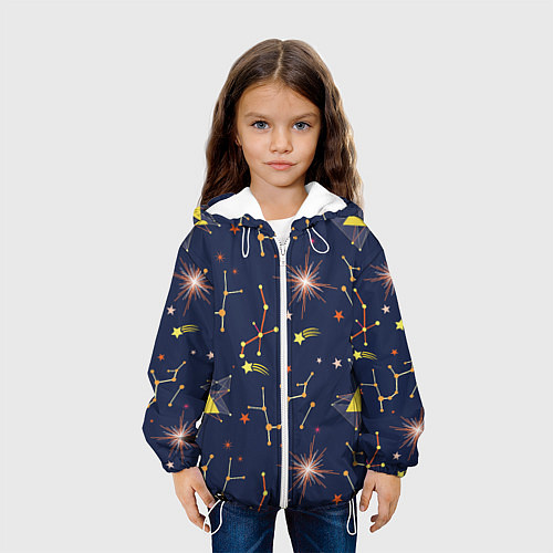 Детская куртка Созвездия / 3D-Белый – фото 3
