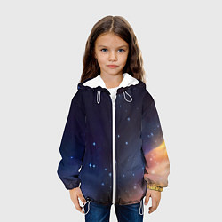 Куртка с капюшоном детская Космическое полотно, цвет: 3D-белый — фото 2