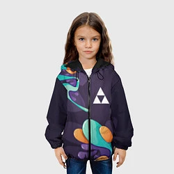 Куртка с капюшоном детская Zelda graffity splash, цвет: 3D-черный — фото 2