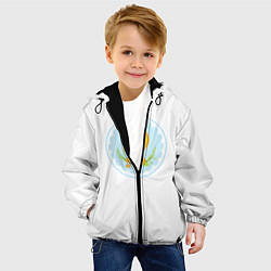 Куртка с капюшоном детская Солнце и цветы, цвет: 3D-черный — фото 2
