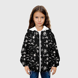 Куртка с капюшоном детская Звездный принт, цвет: 3D-белый — фото 2