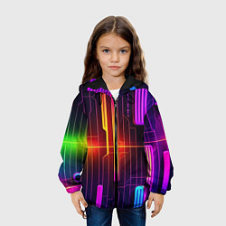 Куртка с капюшоном детская Неонка, цвет: 3D-черный — фото 2
