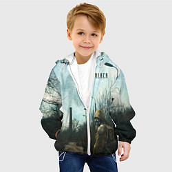 Куртка с капюшоном детская Stalker одиночка на дороге, цвет: 3D-белый — фото 2