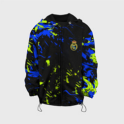 Куртка с капюшоном детская Реал Мадрид фк, цвет: 3D-черный
