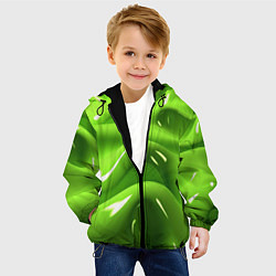 Куртка с капюшоном детская Зеленая слизь, цвет: 3D-черный — фото 2