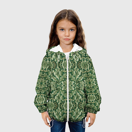 Детская куртка Зелёный гобелен / 3D-Белый – фото 3