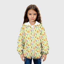 Куртка с капюшоном детская Flower paradise, цвет: 3D-белый — фото 2