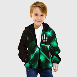 Куртка с капюшоном детская The Witcher разлом плит, цвет: 3D-черный — фото 2