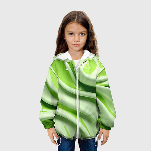 Детская куртка Объемные складки / 3D-Белый – фото 3