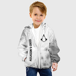 Куртка с капюшоном детская Assassins Creed glitch на светлом фоне: надпись, с, цвет: 3D-белый — фото 2