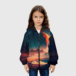 Куртка с капюшоном детская Неизвестная планета, цвет: 3D-черный — фото 2