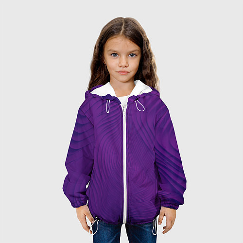 Детская куртка Фантазия в фиолетовом / 3D-Белый – фото 3