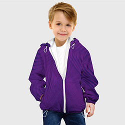 Куртка с капюшоном детская Фантазия в фиолетовом, цвет: 3D-белый — фото 2