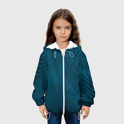 Детская куртка Фантазия в синем / 3D-Белый – фото 3