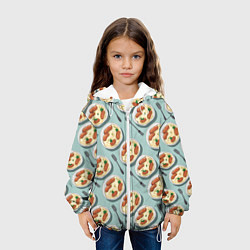 Куртка с капюшоном детская Пюрешка с сосисками, цвет: 3D-белый — фото 2