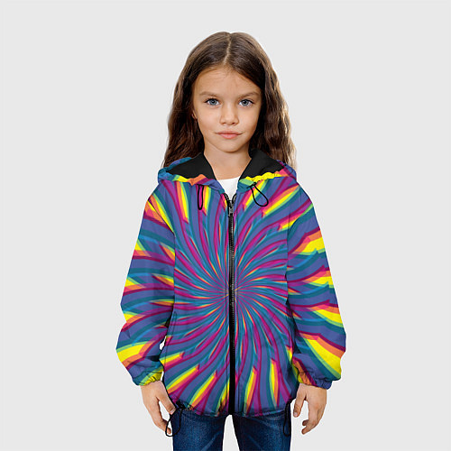 Детская куртка Оптическая иллюзия веер / 3D-Черный – фото 3