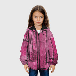 Куртка с капюшоном детская Violet stones, цвет: 3D-черный — фото 2