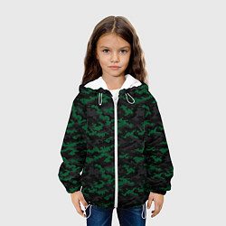 Куртка с капюшоном детская Точечный камуфляжный узор Spot camouflage pattern, цвет: 3D-белый — фото 2