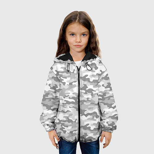 Детская куртка Камуфляж серый / 3D-Черный – фото 3