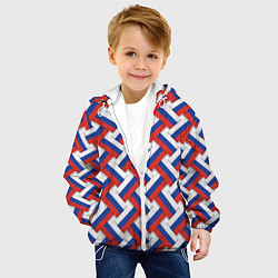 Куртка с капюшоном детская Россия - плетёнка, цвет: 3D-белый — фото 2