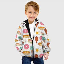 Куртка с капюшоном детская Tasty food, цвет: 3D-черный — фото 2