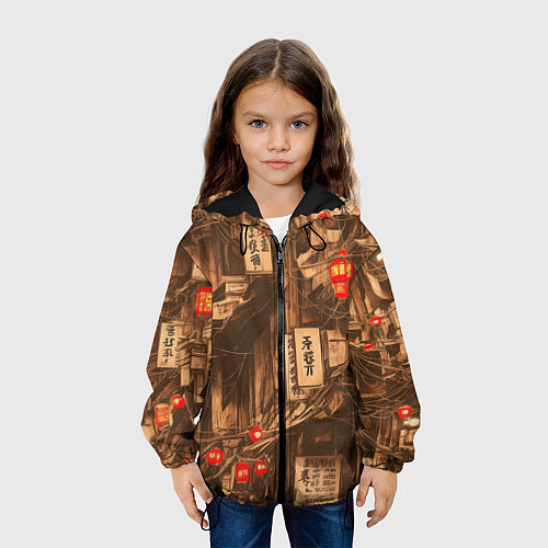 Детская куртка Китайский квартал / 3D-Черный – фото 3
