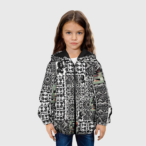 Детская куртка Орнамент древних цивилизаций / 3D-Черный – фото 3