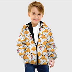Куртка с капюшоном детская Хитрые лисы, цвет: 3D-черный — фото 2